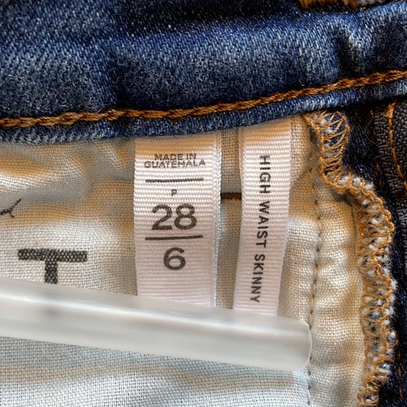 Loft high waist skinny jeans, slim pockets, women’s size 28 petite - Picture 4 of 16